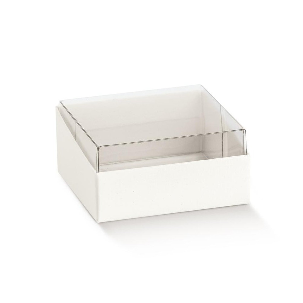 DUO FONDO E COPERCHIO 60X60X30 FIBRA BIANCA